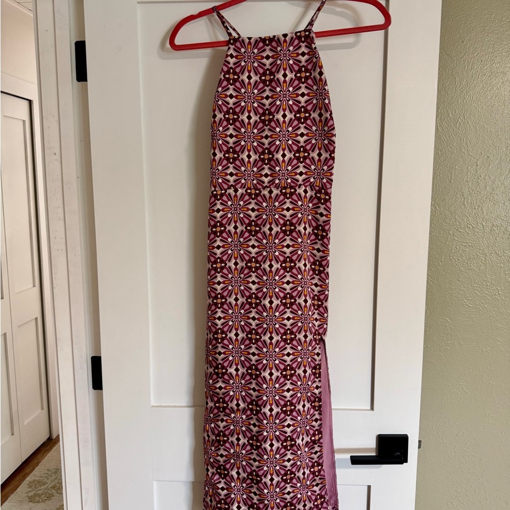 Le Lis Hippie Halter Midi Dress